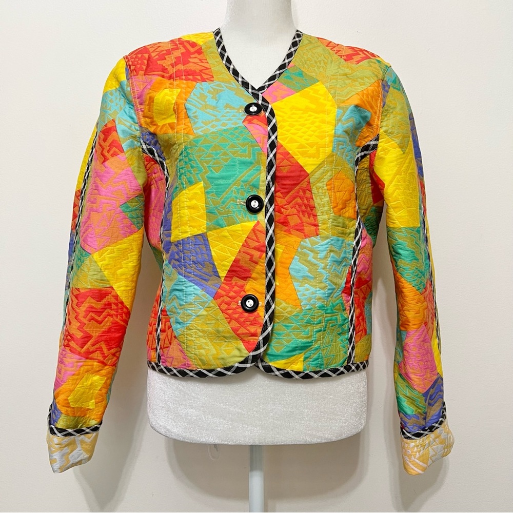 Vintage 90’s Canvasbacks Lutton & Horsfield Multicolor Jacket Colorful Bright